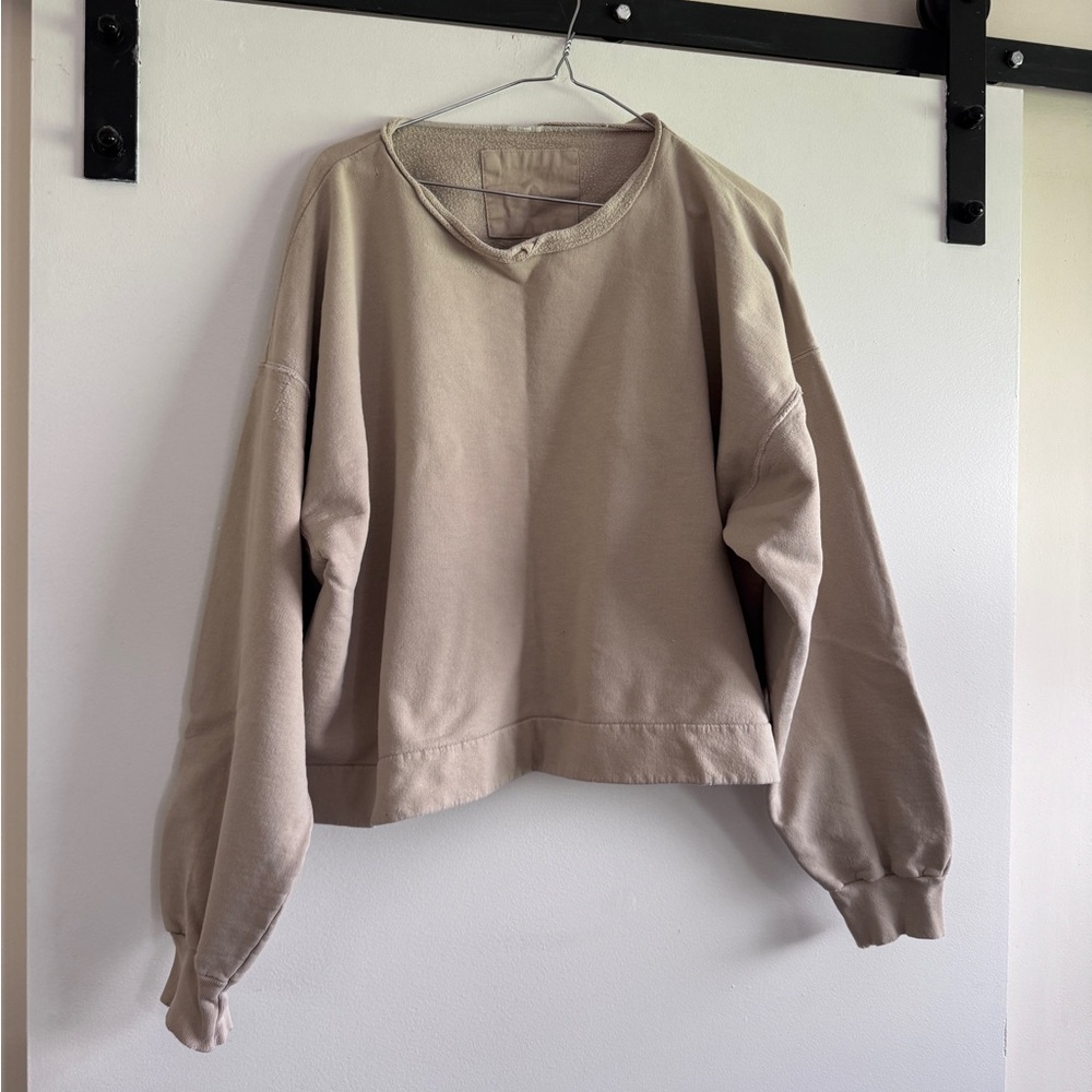 Rachel Comey Tan Oversized Long Sleeve Sweatshirt